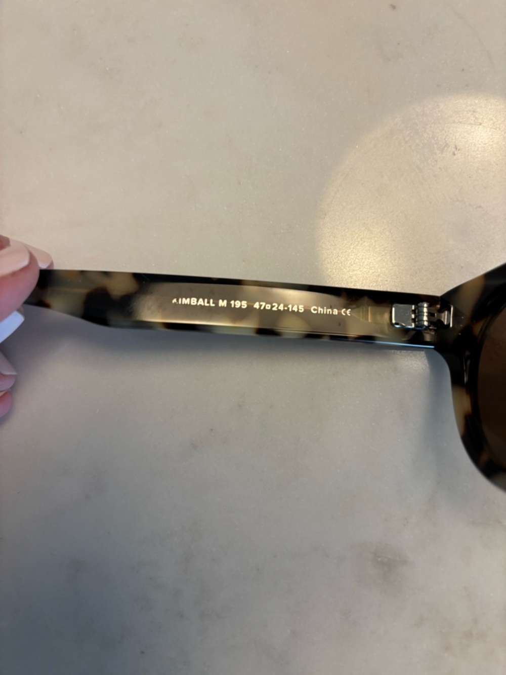 Warby Parker Kimball in Marizipan Tortoise Sunglasses with Dark Brown Lenses - Picture 2 of 2